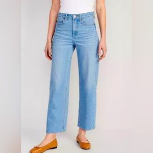 Old Navy Extra High-Waisted Cropped Wide-Leg Jeans